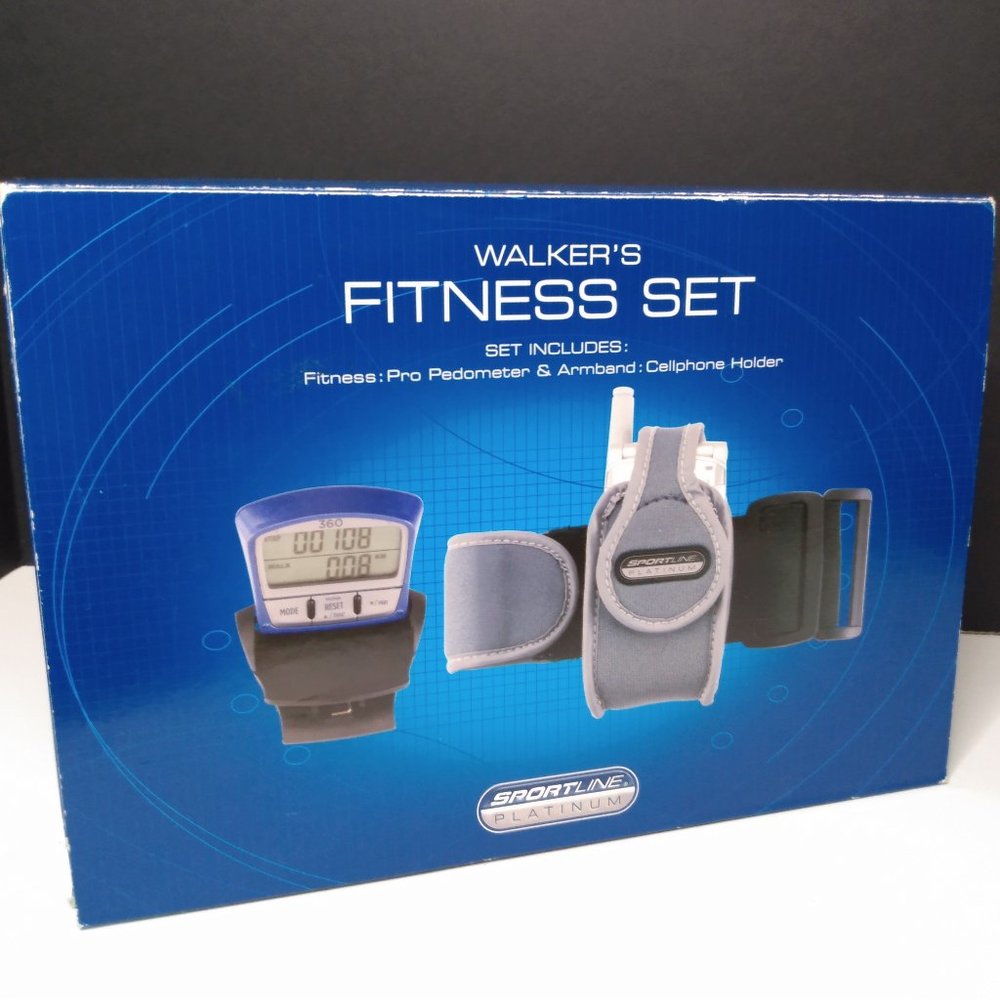 Walkers Fitness Set Sportline Platinum With Pedometer And Cellphone Holder